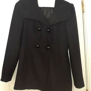 Black Rivet Peacock Coat